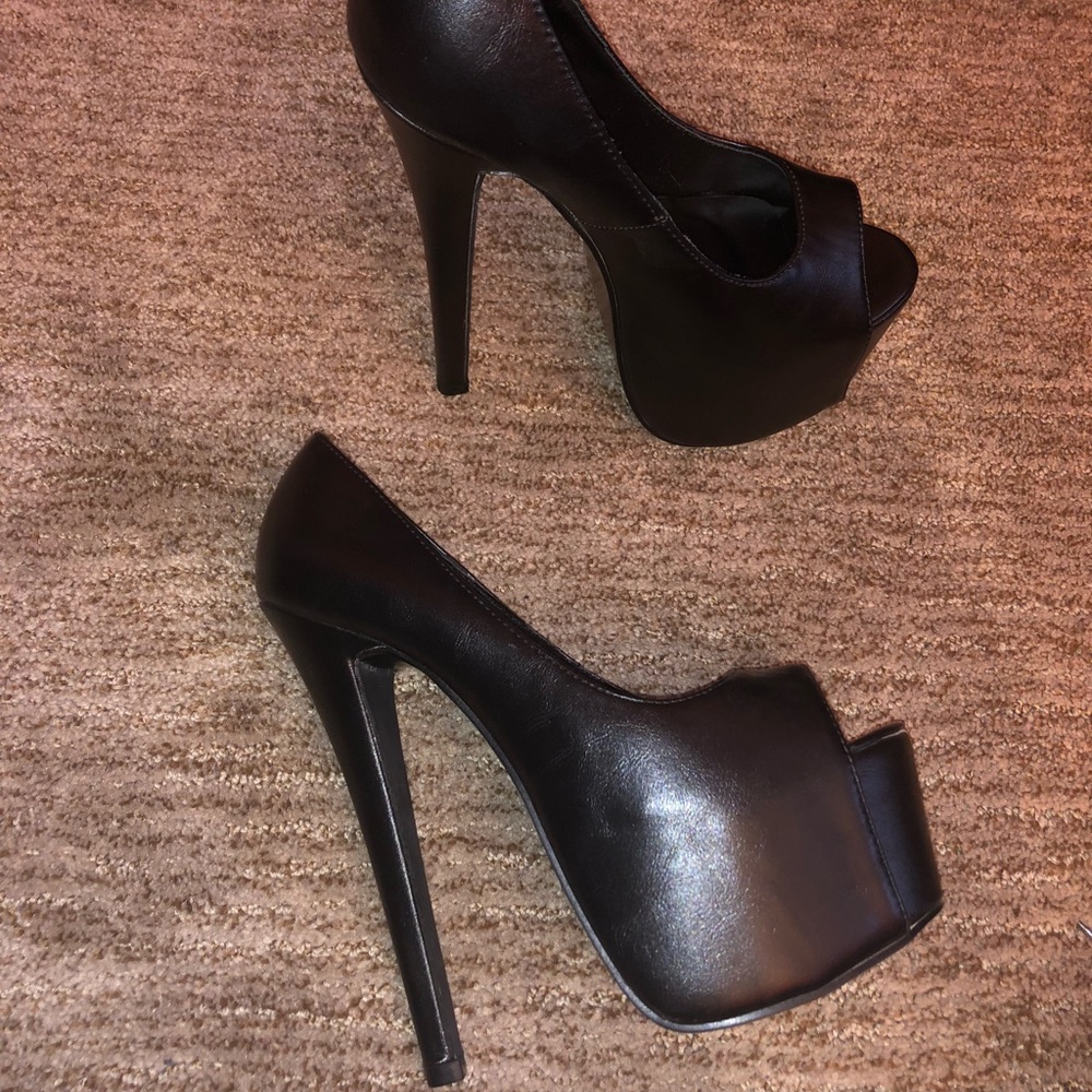 Black platform heels